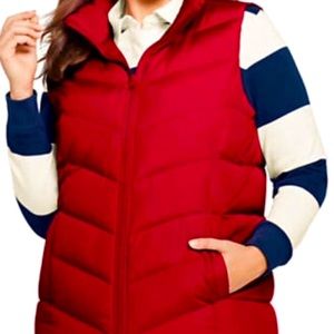 Lands End 2X women’s Red Puffer Vest